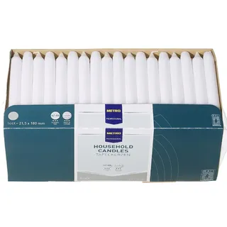 Metro Professional Tafelkerzen Ø 2,15 x 18 cm 144 St. weiß