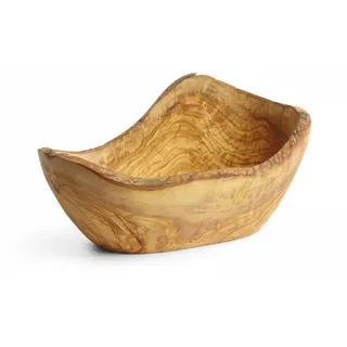 HENDI Schüssel, dekorative Schale, Dekoschale, für Snacks-Brot, lang, 265x145x(H)110mm, Olivenholz