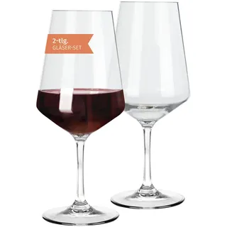 Moritz Milano Rotweingläser 580 ml Camping Gläser Polycarbonat 2 Stück bruchfest Rotwein Gläser kratzfest Weingläser