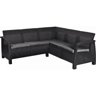 Gartenmöbel Keter Corfu Relax Ecksofa graphit - Grau