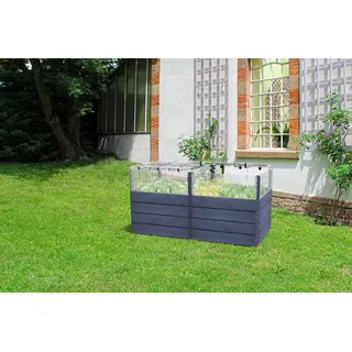 GARANTIA Hochbeet-System 2 L Turbo Plus Ergo Quadro 160 x 80 x 80 cm Grau