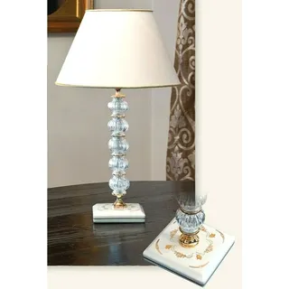 Licht Tisch- IN Majolika Italienische Keramik Endungen IN Gold 24 K Und Kristall