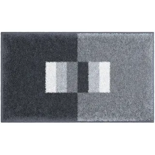 Grund Badematte , Grau , Textil , Streifen , rechteckig , 65x115 cm , Oeko-Tex® Standard 100, Made in Europe , Heimtextilien, Badtextilien, Badematten