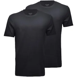 AllSaints Herren-T-Shirts mit Rundhalsausschnitt, Bio-Baumwolle, weich, atmungsaktive Herrenoberteile, schwarz, 2er-Pack