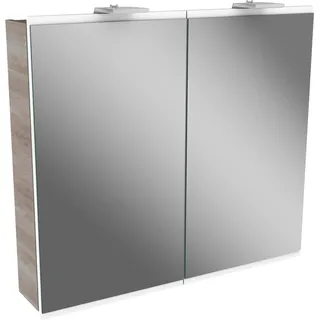 Fackelmann Spiegelschrank Lima Steinesche 80 cm mit Softclose Türen
