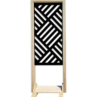 LINEAR MILL – Raumteiler – Modulierbarer Paravent – 70x190 cm – aus Holz und PVC schwarz