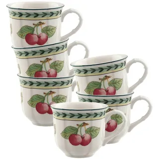 Espressotasse VILLEROY & BOCH "Espressotassen French Garden Fleurence 80 ml 6er Set bunt", bunt, 6 tlg., Porzellan, Trinkgefäße, Espressotasse