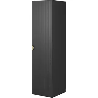Selsey Moonir - Kleiderschrank 1-türig mit Kleiderstange, 50 cm, schwarz - Schwarz