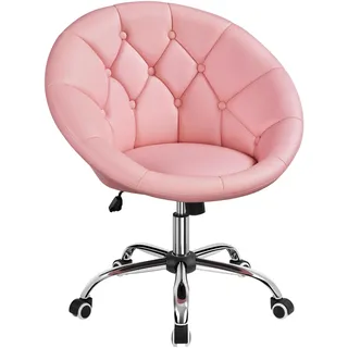 Yaheetech Drehstuhl Kunstleder Rosa