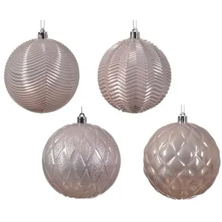 Kaemingk Weihnachtsbaumkugel 1 Stk 10 cm Kunststoff Metall Rosa