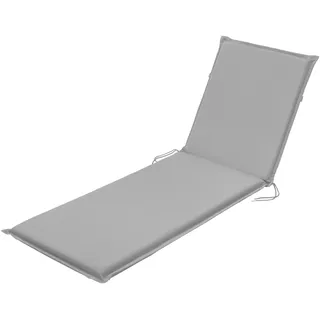 Traumnacht Komfort Liegenauflage Outdoor silber mit abnehmbarem Bezug, 190 x 58 x 6 cm, Öko-Tex zertifiziert, produziert nach deutschem Qualitätsstandard