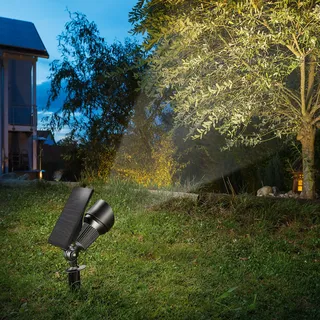 esotec Solar Bodenstrahler Superspot DUO COLOR Aluminium Erdspieß outdoor 102546