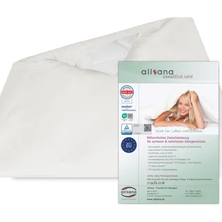 Allsana Allergiker Deckenbezug 200x200 cm | Allergie Bettwäsche | Anti Milben Encasing | Milbenschutz für Hausstauballergiker | allergendichter Zwischenbezug für die Bettdecke | TÜV geprüft