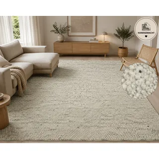 OTTO home Wolly Wollteppich 300 x 400 cm Beige/Grau
