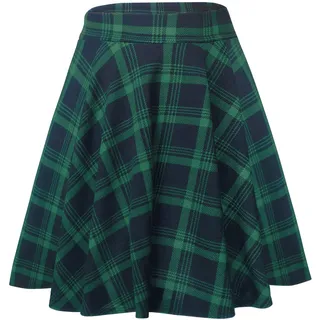 Urban Coco Damen Basic Vielseitige Dehnbar Ausgestellte Casual Mini Skater Rock, Lange - 13, Mittel