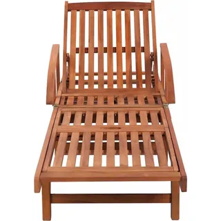 vidaXL Sonnenliegen 2 Stk. mit Tisch Akazie Massivholz - Braun
