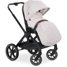 hauck Kinderwagen mit Beindecke Walk N Care ab Geburt bis 22 kg mit Liegefunktion, Becherhalter, Sitz Wendbar & Höhenverstellbar, Gummireifen, Teleskopgriff, UPF 50+, Zusammenklappbar (Beige)