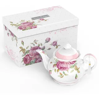 London Boutique Große Teekanne Mit Milchkännchen, Zuckerdose, Vintage-Flora-Geschenkbox - Teekannen-Set, 1300 ml (Nur Teekanne)