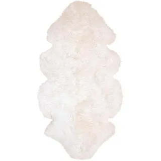 Heitmann Felle Fellteppich »Lammfell KK 1,5 - Premium Qualität« fellförmig 70 mm Höhe echtes Austral. Lammfell, besonders weich, auch ideal als Bettvorleger, weiß