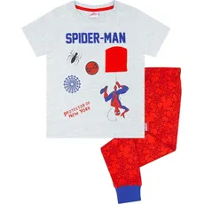 Spiderman, Jungen, Pyjama, Schlafanzug  Jungen, Grau, Rot, (98)