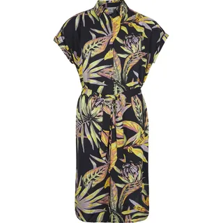 O'Neill Cali Beach Shirt Dress black tropical flower (39033) XS