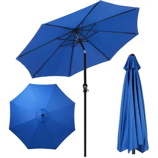 NEWBULIG 2er-Set 9FT Outdoor-Sonnenschirm, UPF 50+ Sonnenschirm für Garten, Terrasse, Hinterhof und Pool, Wasserdichter Sonnenschirm, Winkelverstellbarer Schirm, Blau