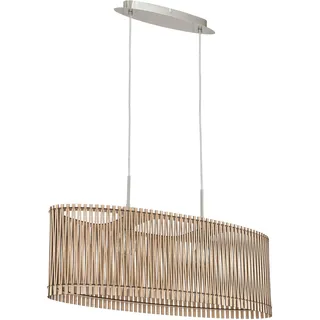 EGLO Sendero 1-flg. 77,5 cm oval Holz ahorn, Stahl nickel matt