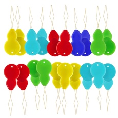 The Bead Shop Einfache Nadeleinfädler zum Handnähen,Einfädeln,Sticken und Kreuzstich Packung von 20 Gemischte Farben