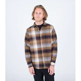 Hurley Herren Portland Bio-Flanell Ss Hemd, Golden Doodle, S