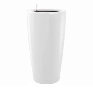 LECHUZA Rondo Premium Ø 40 x 75 cm Weiß hochglanz