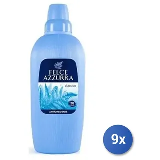 9er Set Felce Azzurra Weichspüler 2000 ml, 40 Messbecher Classico