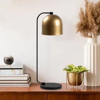 Opviq, Hochwertige Tischlampe, Metallkörper, Gold und Schwarz, 17 x 22 x 60 cm | E14 Fassung, max. 40 W, IP20, 200 cm Kabel | Moderner, industrieller Stil für jedes Zuhause. - Gold, Schwarz