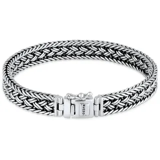 Armkette KUZZOI "Armband Unisex Königskette Kastenverschluss 925er Silber" Gr. 190, silber, Armbänder, Herren, 190, Silber 925 (Sterlingsilber), Armkette