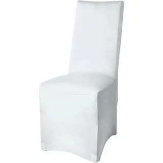 Beautissu Leona Stuhlhusse 95x45cm Weiß Stretch Bankett