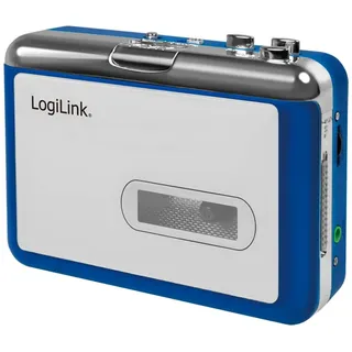 Logilink UA0393 Tragbarer Kassettenspieler Blue, Silber