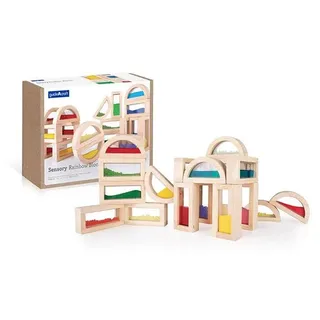 Guidecraft Holzbausteine Regenbogen Spielset - pädagogisches Spielzeug