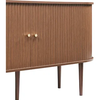 [en.casa] Sideboard Mapia 140x40x75 cm Walnussoptik