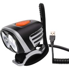 USB Helmlampe Stirnlampe Sport und Freizeitlampe mit 720 Lumen | 3 Leuchtmodi | kann mit allen 5V Powerbanks mit einem Output von 2A betrieben werden