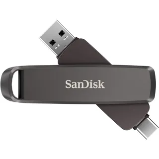 SanDisk Extreme PRO Dual Drive 1 TB, USB Type-A und USB Type-C, Hochleistung, Lesegeschwindigkeit bis zu 1000 MB/s, Automatische Backups, Dateiverwaltung, Metallgehäuse, Schwarz