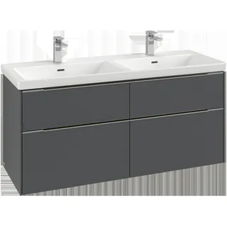 Villeroy & Boch Subway 3.0 Waschbeckenunterschrank, 4 Auszüge, 1272x576x478mm, C56802AF, Farbe: Front/Korpus: Soft Green, Griff: Soft Green