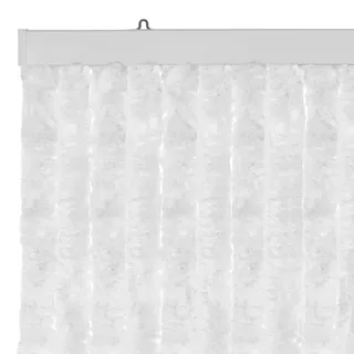 Türvohang Flauschvorhang viele Farben Größen Fliegen Insektenschutz Camping Wohnwagen - weiß - 56 - 100 cm X 185 - 220 cm X 185 - 220 cm