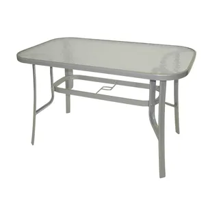 gartenmoebel-einkauf Gartentisch 70 x 120 x 73 cm Silber