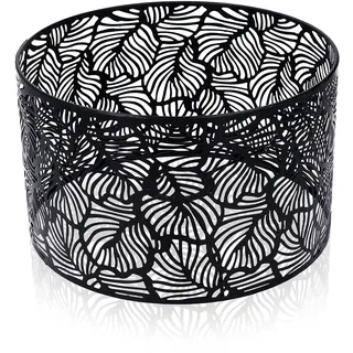 Tissting Kleine Lampenschirme E27 E14 Eisen Textur Lampenschirm 25 x 16 cm Nordischen Stil Intervention Lampshades für Tischlampen, Stehlampen, Hängelampen Schwarz