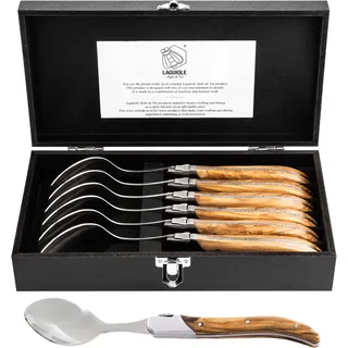 Laguiole Style de Vie Suppenlöffel Luxury Line, 6-teilig, Olivenholz
