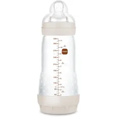 MAM Anti-Colic A154 - Colours of Nature Kollektion, matte Oberfläche, Patentierte anti-Kolikflasche, SkinsoftTM Ultraweich, für Babys mit 4 Monaten, 320 ml, neutral