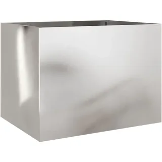 vidaXL Pflanzkübel Silbern 62x47x46 cm Edelstahl