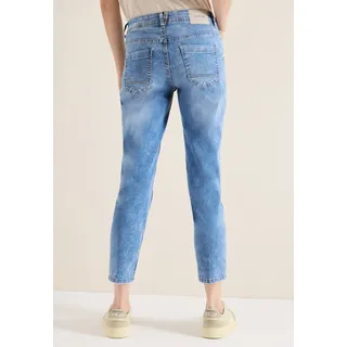 Cecil Mid Waist Slim Leg Jeans im Casual Fit Light Blue washed), 28,
