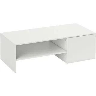 Homcom Kaffeetisch Spanplatte Weiß , Holzwerkstoff , Rechteckig , 52x36x110 cm , Wohnzimmer, Wohnzimmertische, Beistelltische