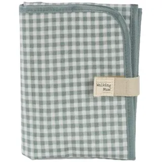 Walking Mum. I Love Vichy Wickelunterlage, tragbar, faltbar, einfach in der Muttertasche, Farbe: Grün, Maße: 18 x 27 x 4 cm