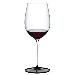 Riedel Fatto A Mano Black Tie Bordeaux Grand Cru, Rotweinglas, Weinglas, Kristallglas, 953 ml, 4110/00 - Schwarz